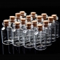10pcs 18x40mm Mini Klare Wünsche Nachricht Glasflaschen Phiolen mit Korken