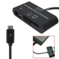 3 In 1 Mikro-Leser-Adapter USB-OTG-Kartenleser für Tablet-Handy