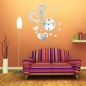 3D DIY Acryl Love Heart Clock Spiegel Wandaufkleber Modern Home Decor