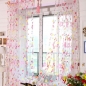 100x200 Cm Voile jacquard Fensterschirm bloße Fenstervorhänge Blumengardinen
