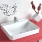 Abnehmbare Zahnbürste Printed Wasserdicht Aufkleber Badezimmer Wandtattoo
