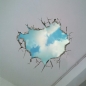3D Sky Wandtattoos Deckenloch Wall Art Stickers 22 Zoll Abnehmbarer Home Decor