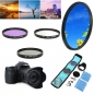 58mm UV FLD CPL Circular Polfilter Kit Set mit Sonnenblende für Canon Kamera