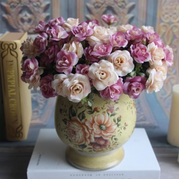 4 Farben Künstlicher Rosen Blumenstrauß Simulierte Blumen Blatt  Haus Hochzeit Garten Dekor