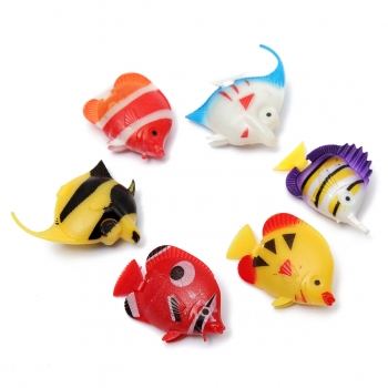6pcs Aquarium künstliche Fische Multicolor Fisch Verzierung Dekoration