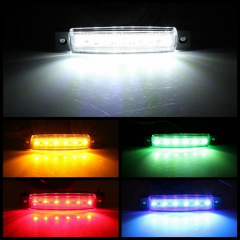 24V 0.5W 6SMD LED Seitenmarkierungsanzeigelampe Lampe für Motorrad Auto Bus LKW Anhänger LKW  