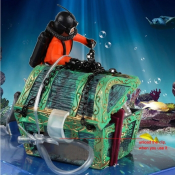 Aquarium Treasure Diver Action-Air-Aquarium-Verzierung Landschaft