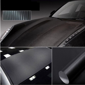 50x152cm DIY 4D schwarz glänzend Carbon Faser Vinylverpackungs Autoaufkleber Decal Sheet