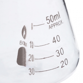 50ml hat schmales Mundglas erlenmeyer Taschenflasche konische Taschenflasche 29/40 Bodengelenke in Grade eingeteilt