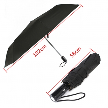 Schwarze Männer reisen Geschäft verwendet behandelten automatischen offenen nahen winddichten kompakten anti des floding Sonnenschirms uv Regenschirm