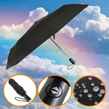 Schwarze Männer reisen Geschäft verwendet behandelten automatischen offenen nahen winddichten kompakten anti des floding Sonnenschirms uv Regenschirm