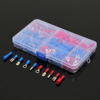 Soloop 200Pcs sortierte isolierte elektrische Drahtklemmen Crimpverbinder Spaten Set