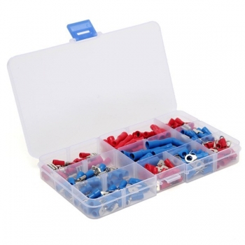 Soloop 200Pcs sortierte isolierte elektrische Drahtklemmen Crimpverbinder Spaten Set