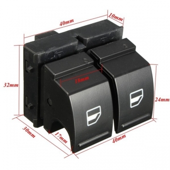 Fensterheber Schalter Fahrerseite für VW Golf 5 Caddy 2K Jetta EOS 2K0959857