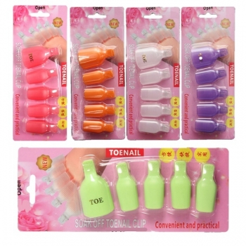 5pcs Acrylzehennagel Nagel Kunst spitzt Clamp tränken weg vom UVgel Polnischen Clip Caps Remover Reusable