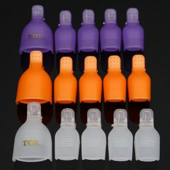 5pcs Acrylzehennagel Nagel Kunst spitzt Clamp tränken weg vom UVgel Polnischen Clip Caps Remover Reusable