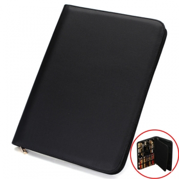 Luxus Schwarz Füllfederhalter / Roller Pen 48 Pens Fall Inhaber Tasche