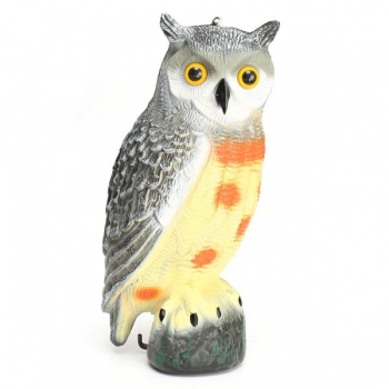 43cm Garten Schutz Plageabstoßender Vogel Scarer Kunstharz Owl Courtyard Landscape Ornament