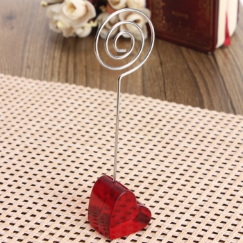 Red Stehen Kreis Eisen Klipp Kartenständer Foto Kartenhalter Memo Papier Mitteilung Clip Schreibtisch Dekor