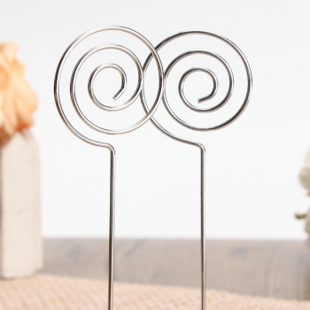 Silber Rot Stehen Kreis Eisen Klipp Kartenständer Foto Kartenhalter Memo Papier Mitteilung Clip