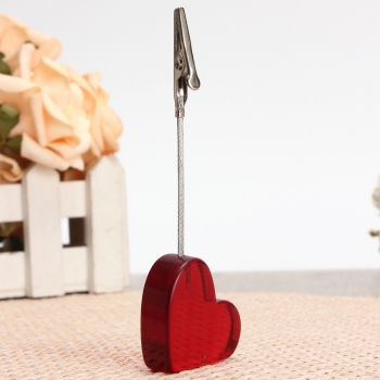 Red Heart Bilder Resin Abgreifklemme Karten Standplatz Photo Kartenhalter Memo Papier Mitteilung Clip