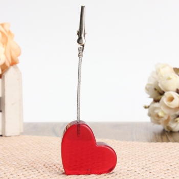 Red Heart Bilder Resin Abgreifklemme Karten Standplatz Photo Kartenhalter Memo Papier Mitteilung Clip