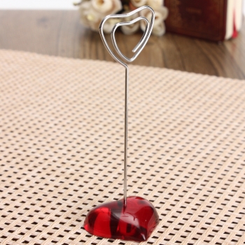 Herz Form Klipp Karten Standplatz Red Heart Bilder Foto Kartenhalter Memo Papier Mitteilung Clip