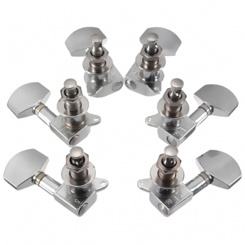 Chrome Gitarren Schnur abstimmende Stöpsel Heads Acoustic 6 PCS Rechts Links
