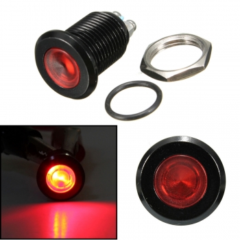 Silbernes/schwarzes Schalenmetall 12 Mm LED Anzeigelampenpilot schleudert Lampenschraube shape12v