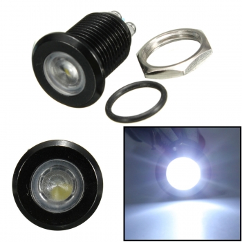 Silbernes/schwarzes Schalenmetall 12 Mm LED Anzeigelampenpilot schleudert Lampenschraube shape12v