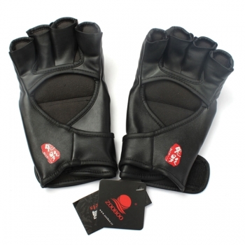 PU Leder Boxhandschuhe MMA UFC Sparring Grappling Freies Kampf Muay Thai Schwarz