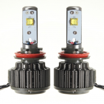 Paar 60W Turbo LED Scheinwerfer Lampe H11 H9 H8 7200LM 6000K mit Draht