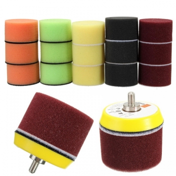 Drillpro 16 stücke 2 Zoll Schwamm Flache Polieren Buff Pad für Auto Polierer