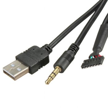 Auto 3.5 mm USB AUX Kopfhörer Mann Jack Erröten Einfassung Mounting Adapter Panel Eingang