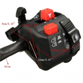 7/8 Zoll Motorrad links Schalter Scheinwerfer 50cc 70cc 90cc 110cc 125cc 150cc 5 Funktionen