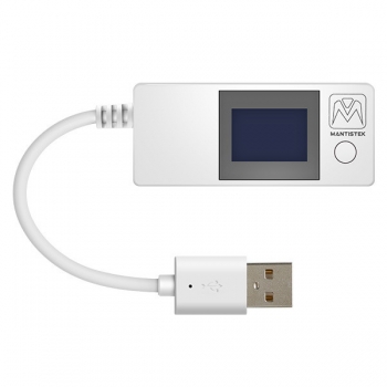 MantisTek® Weißer Schwanz USB Doktor Spannung Strom Detektor Power Tester