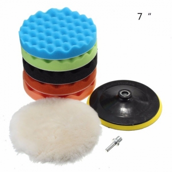 Drillpro 7pcs 3/5/6/7 Zoll Schwamm Polieren Wachsen Polieren Pads Kit für Auto Polierer