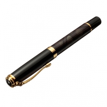 JINHAO 500 Marmorierte Black Gold Medium Feder Füllfederhalter Goldenen Clip Trim