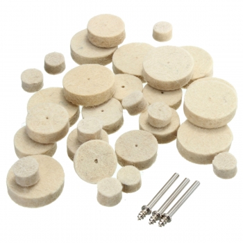 33pcs Wolle Polierscheibe Grinder Zubehör für Dremel
