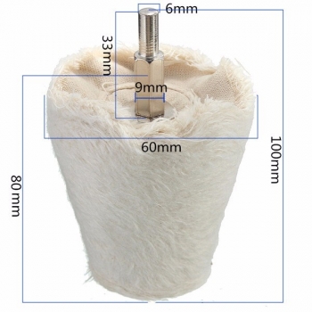 6mm Schaft 9mm Hexagon Konische Polier Buffing Buffer Rad für elektrisches Bohrgerät