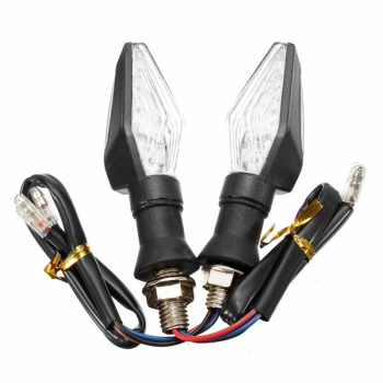 4pcs 12V Universalmotorrad LED Blinkeranzeige Gelbes Licht mit blauem