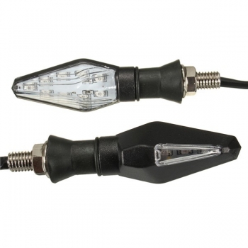 4pcs 12V Universalmotorrad LED Blinkeranzeige Gelbes Licht mit blauem