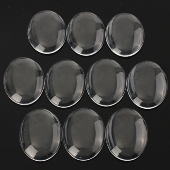 10Pcs Klar ovale Form Glascabochon Domes Charm DIY