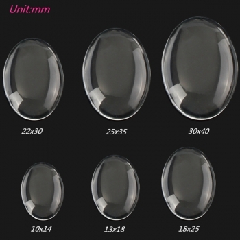 10Pcs Klar ovale Form Glascabochon Domes Charm DIY