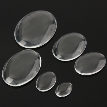 10Pcs Klar ovale Form Glascabochon Domes Charm DIY