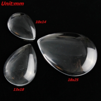10 Stücke flache Rückseite Dome klar Glas Cabochon Wassertropfen Anhänger Charme DIY