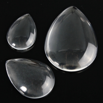 10 Stücke flache Rückseite Dome klar Glas Cabochon Wassertropfen Anhänger Charme DIY