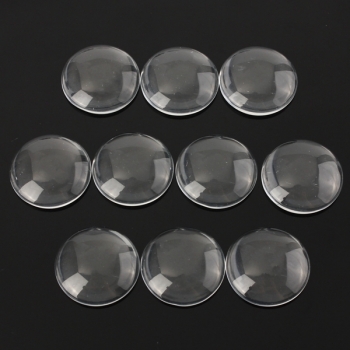 10Pcs Round-Form Klarglas Cabochon Dome DIY Zubehör