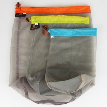 Tavel Camping Wandern Sport Ultraleicht Beutel Mesh Packsack mit Kordelzug Nylon Mesh Tasche