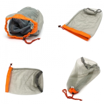 Tavel Camping Wandern Sport Ultraleicht Beutel Mesh Packsack mit Kordelzug Nylon Mesh Tasche